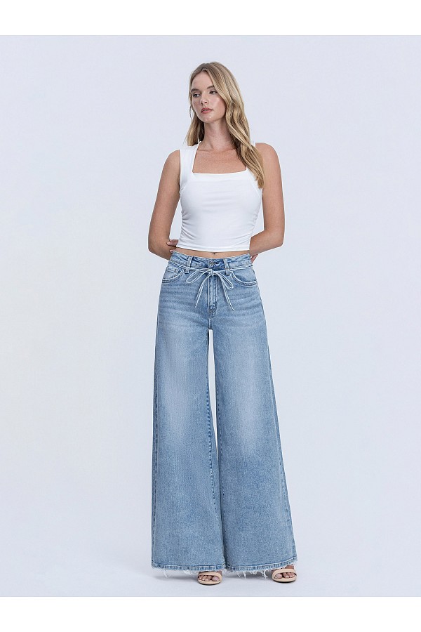 SUPER HIGH RISE DRAWSTRING WAIST PA...